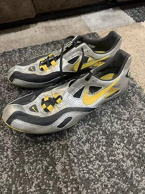 Nike Livestrong Track Running Spike Shoes Silver Black 352564-001 Men'sSize 11.5 • $29