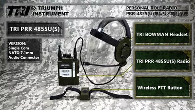 TRI PRR H4855U(S) Single Com NATO Connector RADIO UK ARMY SELEX PRC 343 148 152 • $177.98