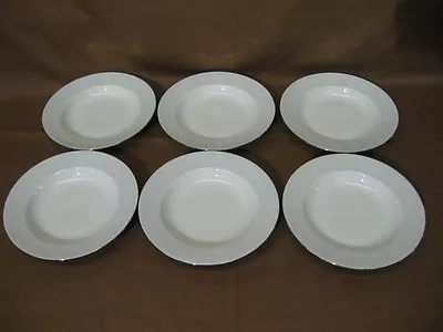 Set Of 6 Mikasa Belgian Lace White Rimmed Soup Bowls CAE06 Excellent Condition • $79.99