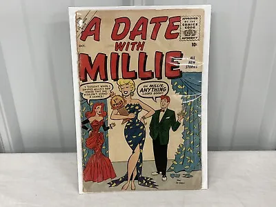 A DATE WITH MILLIE OCT.  ATLAS 1956 DAN DECARLO COVER & STORY LEE STORY Ungraded • $129.99