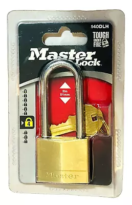 MasterLock Padlock Extra Long Shackle Bronze/Silver - 140DLH - Two Keys Alike • $11.99