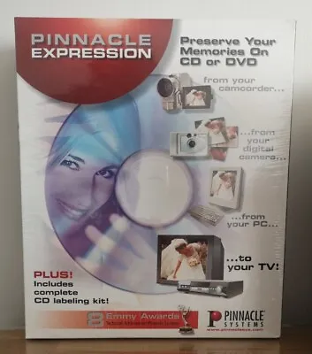 £29.99 • Buy Pinnacle Expression 2002-Home Movies & Photos To CD/DVD,Windows 2000/XP NOS.