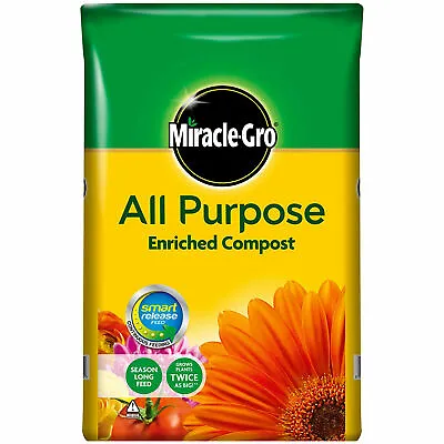Miracle Gro All Purpose Enriched Compost 40L Home Garden Planting Growing Soil • £999