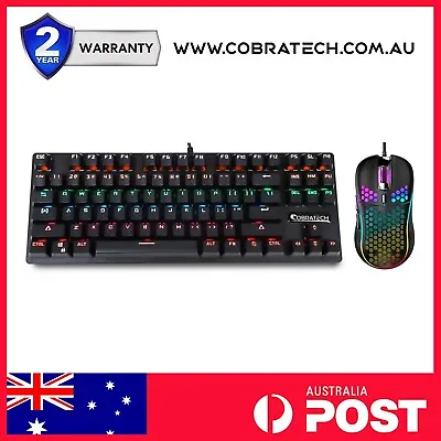 Mechanical USB RGB Gaming Keyboard & Mouse Bundle Combo High Quality Bundle Set • $29.90