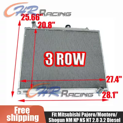 3Row Radiator For Mitsubishi Pajero/Montero/Shogun NM NP NS NT 2.8 3.2 Diesel MT • $258