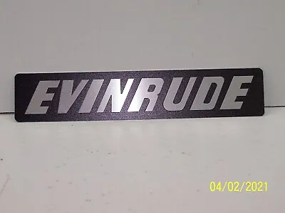 Vintage Evinrude Outboard Motor Aluminum ID Tag In Black • $29.99