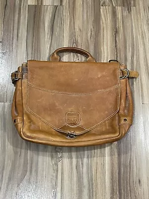 Vintage Tahoe Company Brown Bag Briefcase Work Travel Leather Brown • $49.99