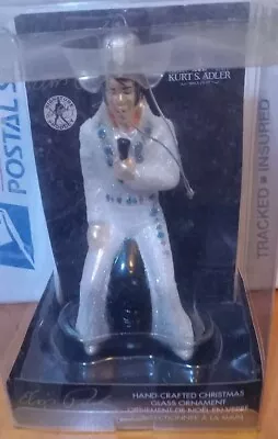 Elvis Presley In White Jumpsuit Glass Christmas Ornament By Kurt Adler • $15