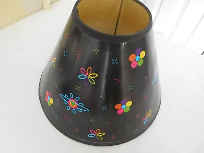 No Harp Needed ATOMIC PAPER LAMP SHADE Black Saturn Primary Colors 7 T Vintage • $28