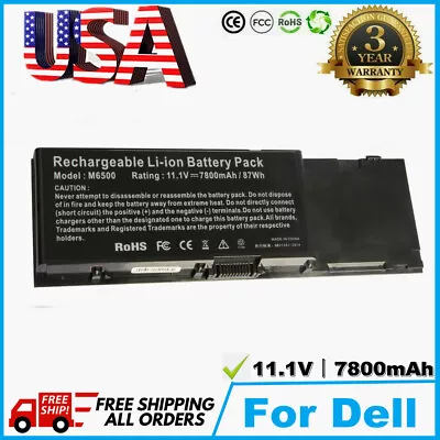 M6500 Battery For Dell Precision M2400 M4400 M6400 KR854 8M039 DW842 7800mAh • $35.99