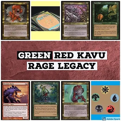 Mtg Green Red Kavu Rage Legacy Deck Magic The Gathering Rares Raging Radiant • $8.71