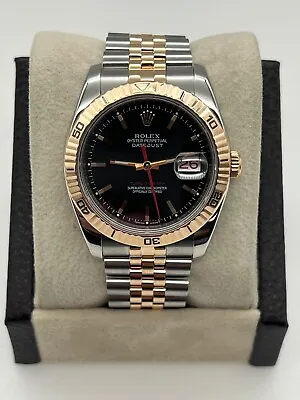 Rolex 116261 Datejust Turn-O-Graph 18K Rose Gold Stainless Steel • $8995