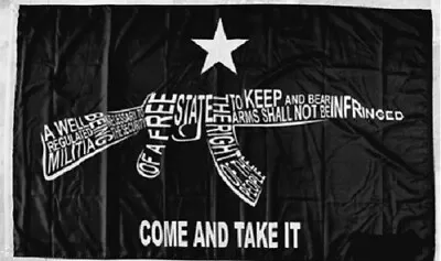 3x5 Come And Take It A Well Regulated Militia Nra Tactical Assault Rifle Flag • $9.88