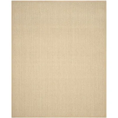 SAFAVIEH Natural Fiber Sisal And Wool Contemporary Boarded Area Rug Beige • $103.99