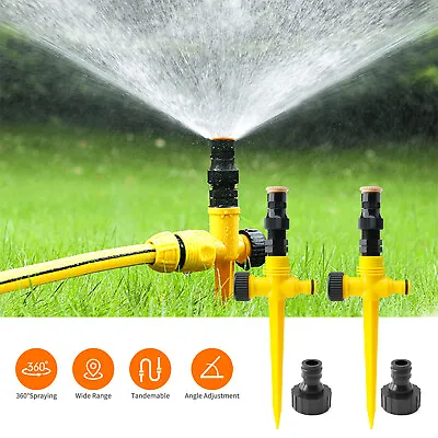 360° Rotation Auto Irrigation System Garden Lawn Sprinkler Patio Save Water USA • $12.95