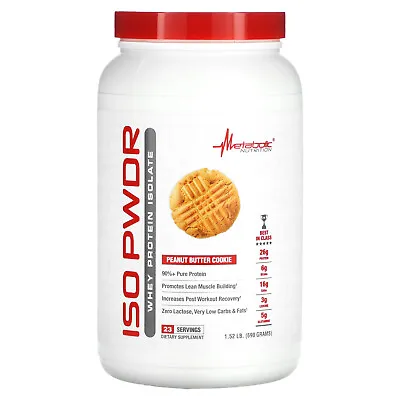 ISOpwdr Whey Protein Isolate Peanut Butter Cookie 1.52 Lbs (690 G) • $49.99