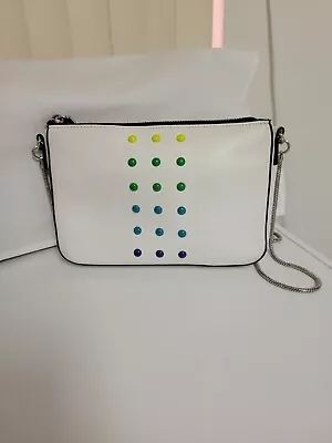 Milly Multi Color Dot Digital White Crossbody Bag  • $34.99