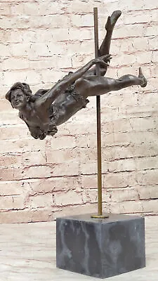 HandMade Bronze Athlete Dancer Gymnast Sculpture Marble Base Aldo Vitaleh Sale • $184.50