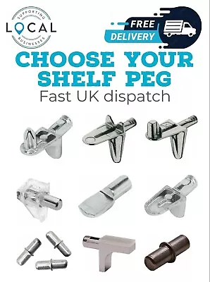 Kitchen Cabinet Wardrobe Shelf Supports Holder Pegs Pins 3mm 5mm Shelving Ikea • £3.49