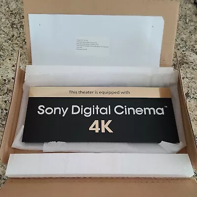 Original Sony Digital Cinema 4K Sign Vintage 2000's  Movie Home Theater Mancave • $19.95