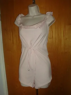 Ladies Summer Nude Blush Pink Playsuit Beach Suit Size 12-14 Nwd • £5.99