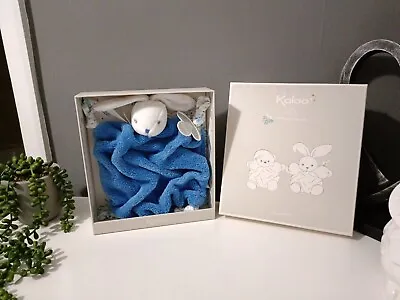 Kaloo Plume Baby Comforter Doudou  Rabbit Ocean Blue | Teddy Rabbit Sale • £16.99