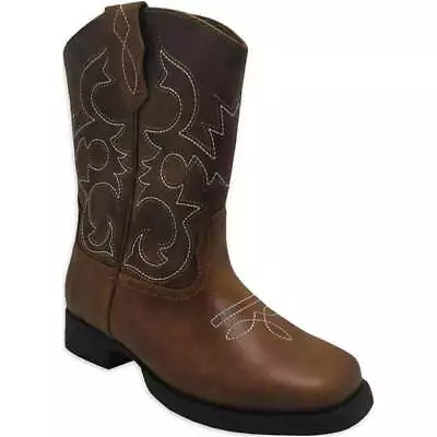 Wonder Nation Toddler Boy's Size 13 Brown Multi-Tone Cowboy Western Boots • $22.45