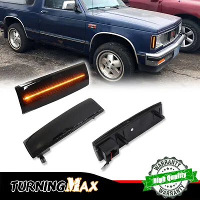 Smoked Amber LED Left & Right Front Corner Lights For 82-93 Chevrolet S10 Blazer • $32.99