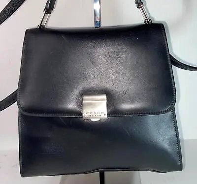 Vintage Coach Black Kelly Bridle Top Handle Satchel 6701 Crossbody • $89.99