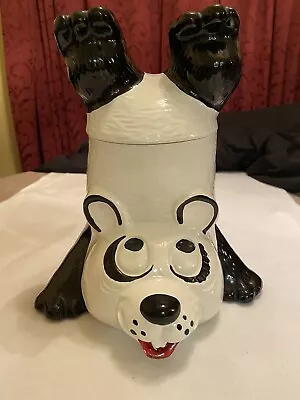 Vintage McCoy #210 Panda Bear Handstand Cookie Jar Collectable Excellent USA • $29.98