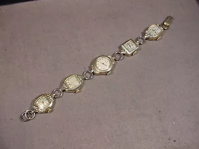 5 Vintage Ladies Manual Wind Wrist Watch Bracelet Parts Project Elgin Bulova • $9.99