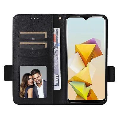 For ZTE Blade A73 4G Luxury Wallet 3 Card Slots Leather Stand Soft Case Cover • $8.99