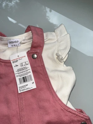 £5 • Buy Denim Pinafore Pink Size 12-18 Months 