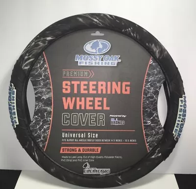 MOSSY OAK PREMIUM FISHING CAMO STEERING WHEEL COVER Diamond Plate  Universal NWT • $19.96