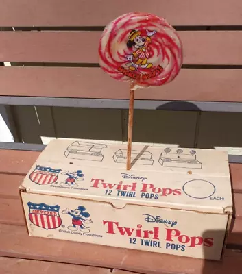 C1960s American's Walt Disney Productions Twirl Pops Candy Suckers Store Display • $59