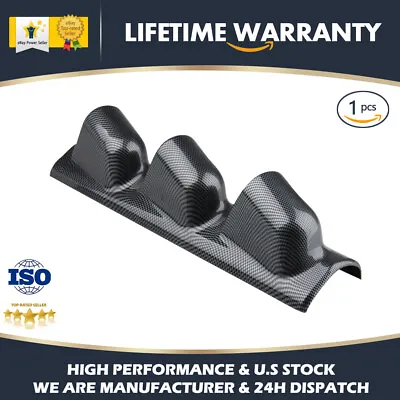 52mm 2 1/16  Car A-Pillar Pod Mount Universal Triple Gauge Holder Cup Black • $18.59