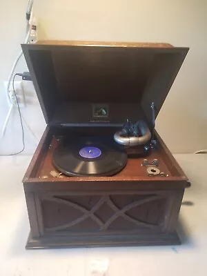 Antique His Master's Voice HMV Table Cabinet Gramophone Vintage Phonograph Crank • $499.90