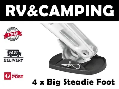 4 X Big Foot Caravan Jack Pads For Stabilisers Corner Steady Steadies Pad Feet • $24.95