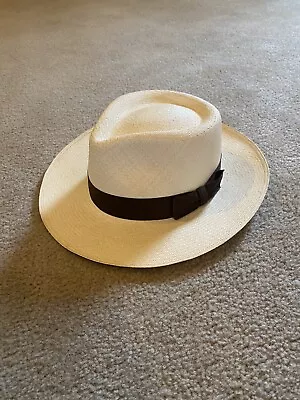 Panama Hat  7 1/4 Genuine Handmade In Ecuador Havana Style Fino Extra Band • $35