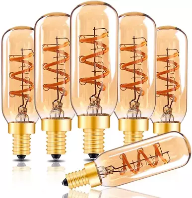 Genixgreen Dimmable T6 Led Bulb Candelabra Led Light Bulb 2200K Amber Glass 3W  • $26.95
