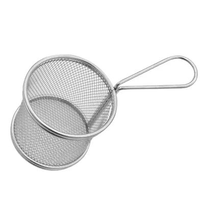  Food Colander Mesh Cooking Basket Chip Mini Griddle Fry Fries Filter • £10.99