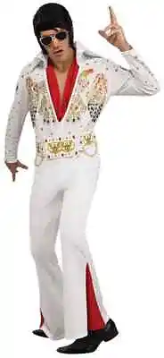 Elvis Presley White Aloha Eagle Jumpsuit Fancy Dress Up Halloween Adult Costume • $84.95