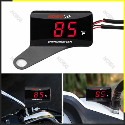 Motorcycle Digital LED Fahrenheit Temperature Gauge Water Temp Thermometer Car • $24.50