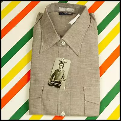 Vintage 70s SEIDENSTICKER Unworn Deadstock Shirt  Size Large 17     749 B • £32.99