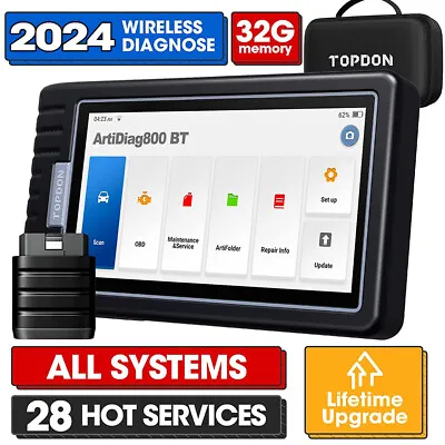 2024 TOPDON AD800BT FULL System Car Diagnostic Tools Wireless Automotive Scanner • $479