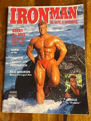 IRONMAN Bodybuilding Muscle Fitness Magazine BERRY DEMEY/Arnold 7-87 • $9.99