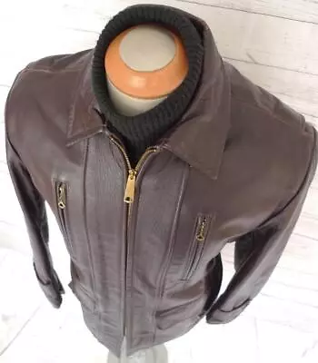 Vintage SEARS HERCULES 1950's STEERHIDE Leather Jacket COAT MOTORCYCLE 50s EXC • $349.99