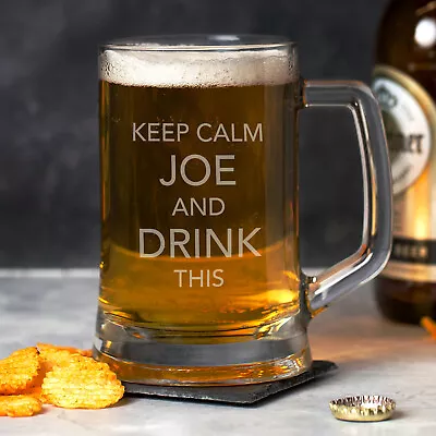 £11.99 • Buy Personalised Pint Glass Tankard For 18th 21st 30th 50th 60th Birthday Gift Ideas