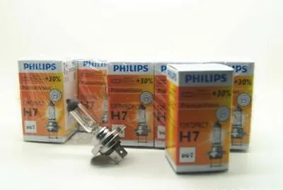10x PHILIPS H7 Premium VISION Bright 12V  Halogen Headlight Lamp Bulbs 55w • $27.99