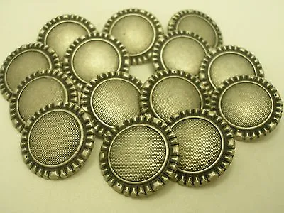  New Lots Of Italian Silver Metal Buttons Sizes 11/16'' 7/8'' 1 1/16''  #SK • $1.25